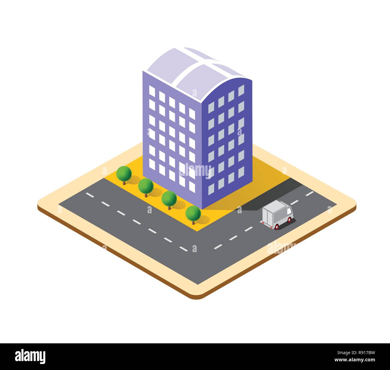 Colorful 3D isometric icon city of skyscrapers Stock Vector Image & Art ...
