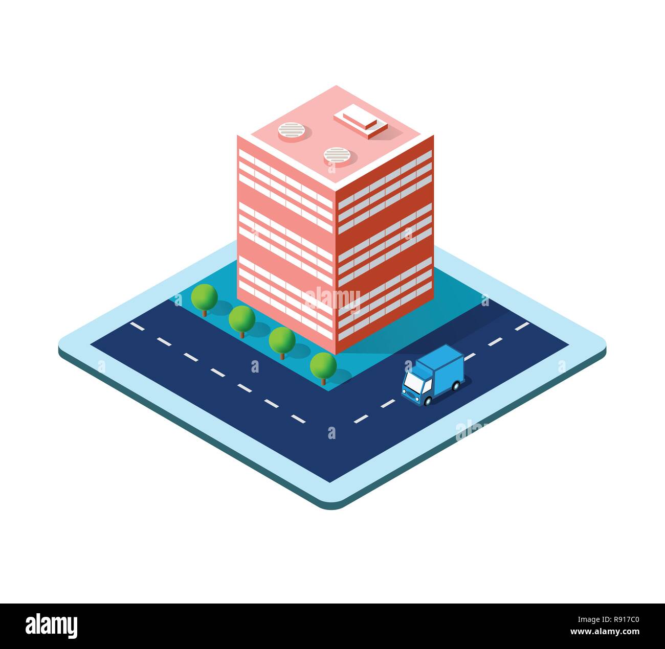 Colorful 3D isometric icon city of skyscrapers Stock Vector Image & Art ...