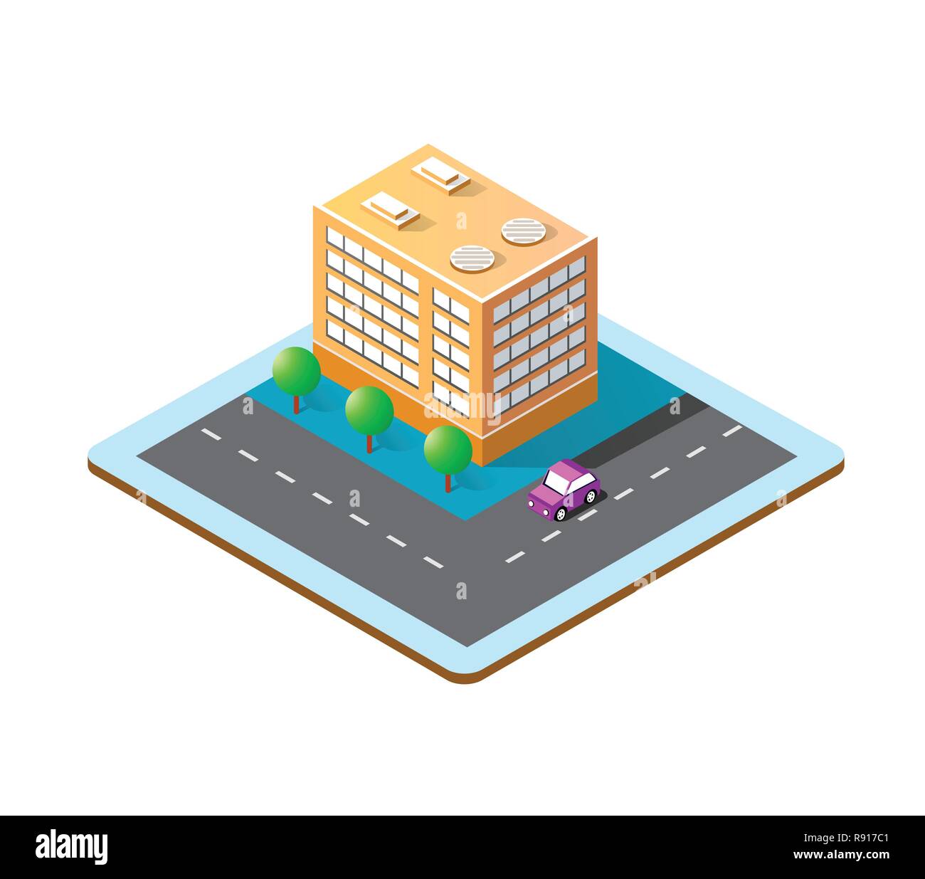 Colorful 3D isometric icon city of skyscrapers Stock Vector Image & Art ...