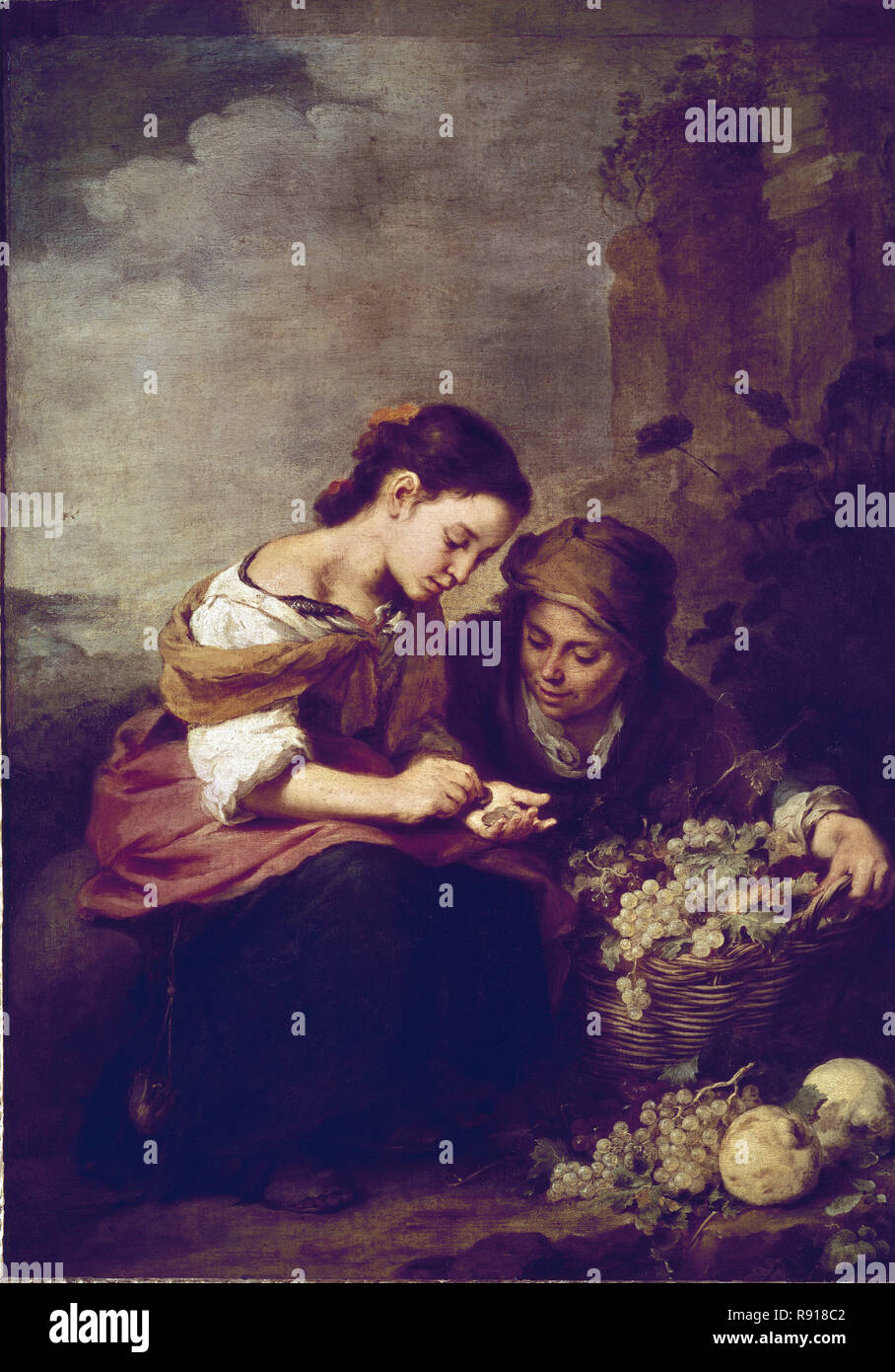 PEQUEÑA VENDEDORA DE FRUTA - SIGLO XVII - PINTURA BARROCA - ESCUELA ...