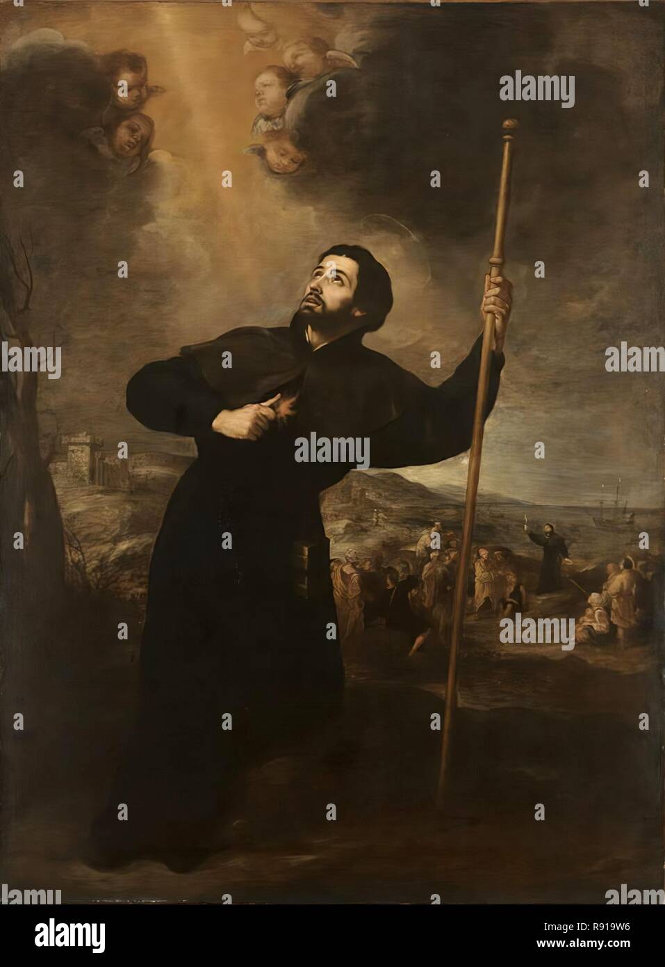 Bartolomé Esteban Murillo / 'Saint Francis Xavier', c.1670, Oil on canvas, 216,7 x 162,3 cm. Museum: WADSWORTH ATHENEUM. Stock Photo