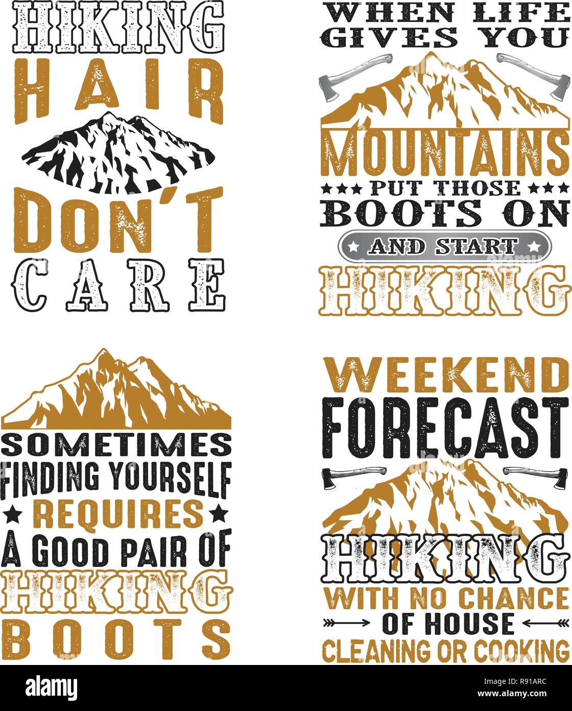 Download Adventure Camping Hiking Set Bundle Quote Stock Vector Image Art Alamy