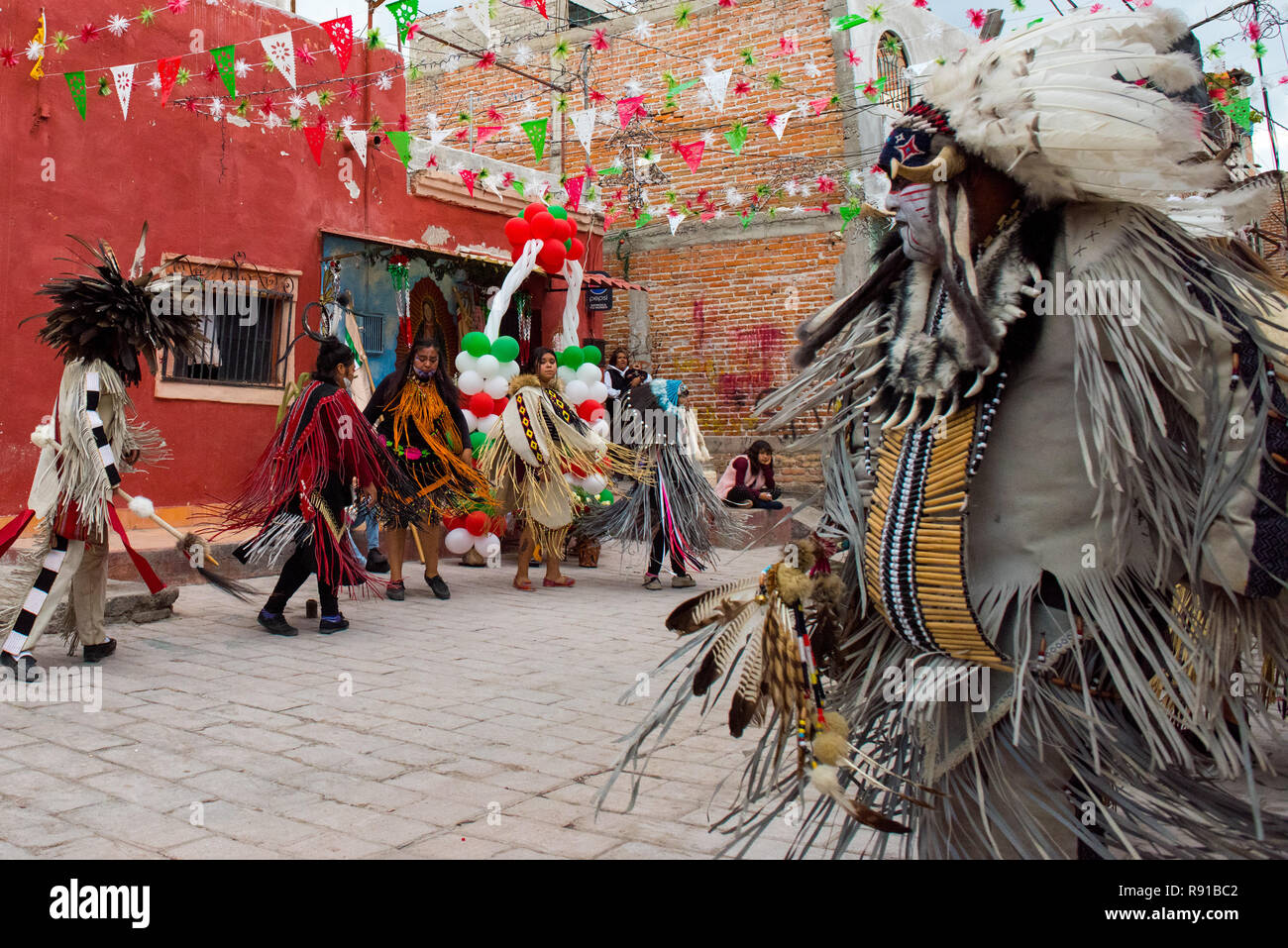 Indigenous dancers , San Miguel de Allende, Mexico Stock Photo - Alamy