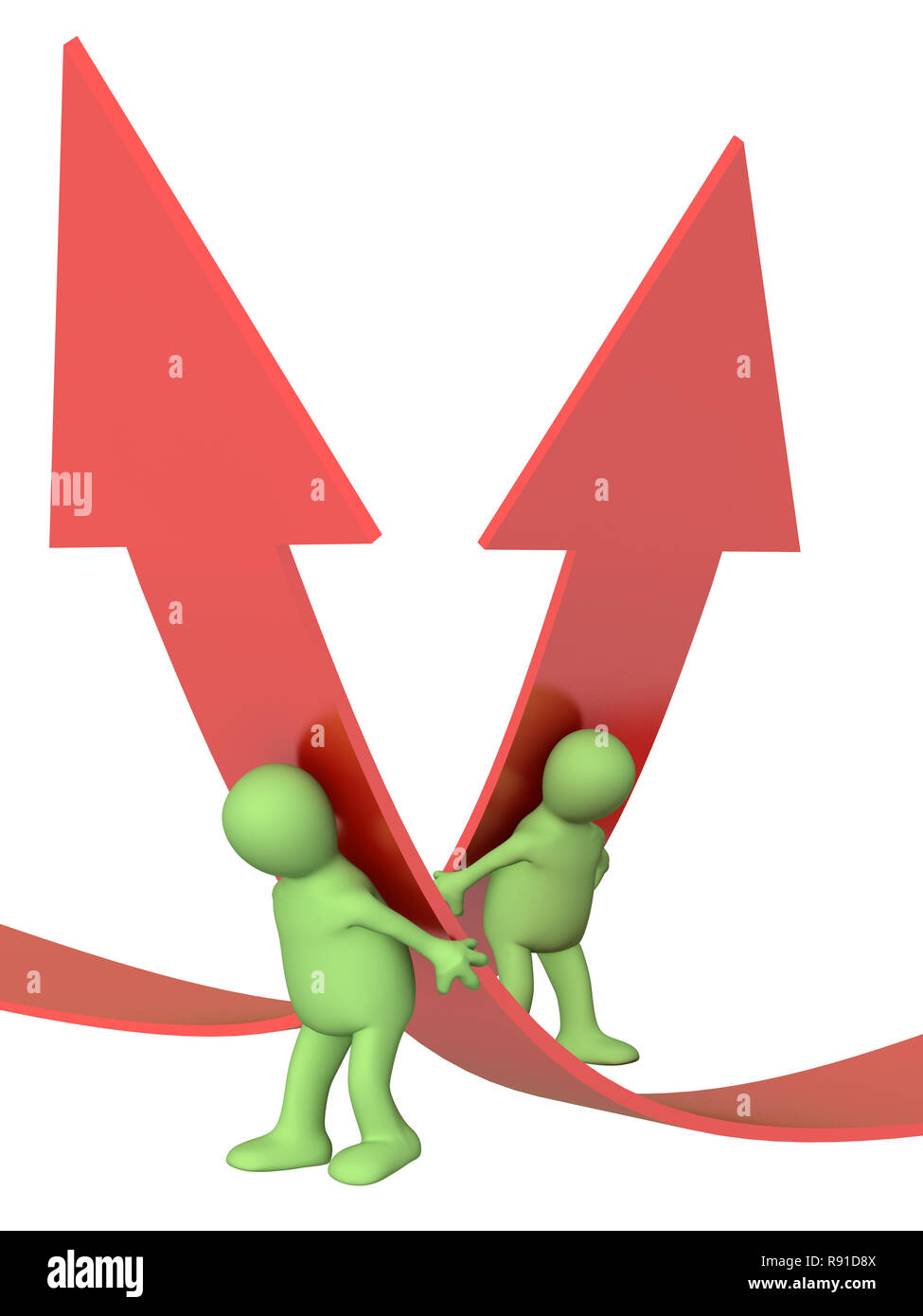 Conceptual image - competition of partners Stock Photo - Alamy
