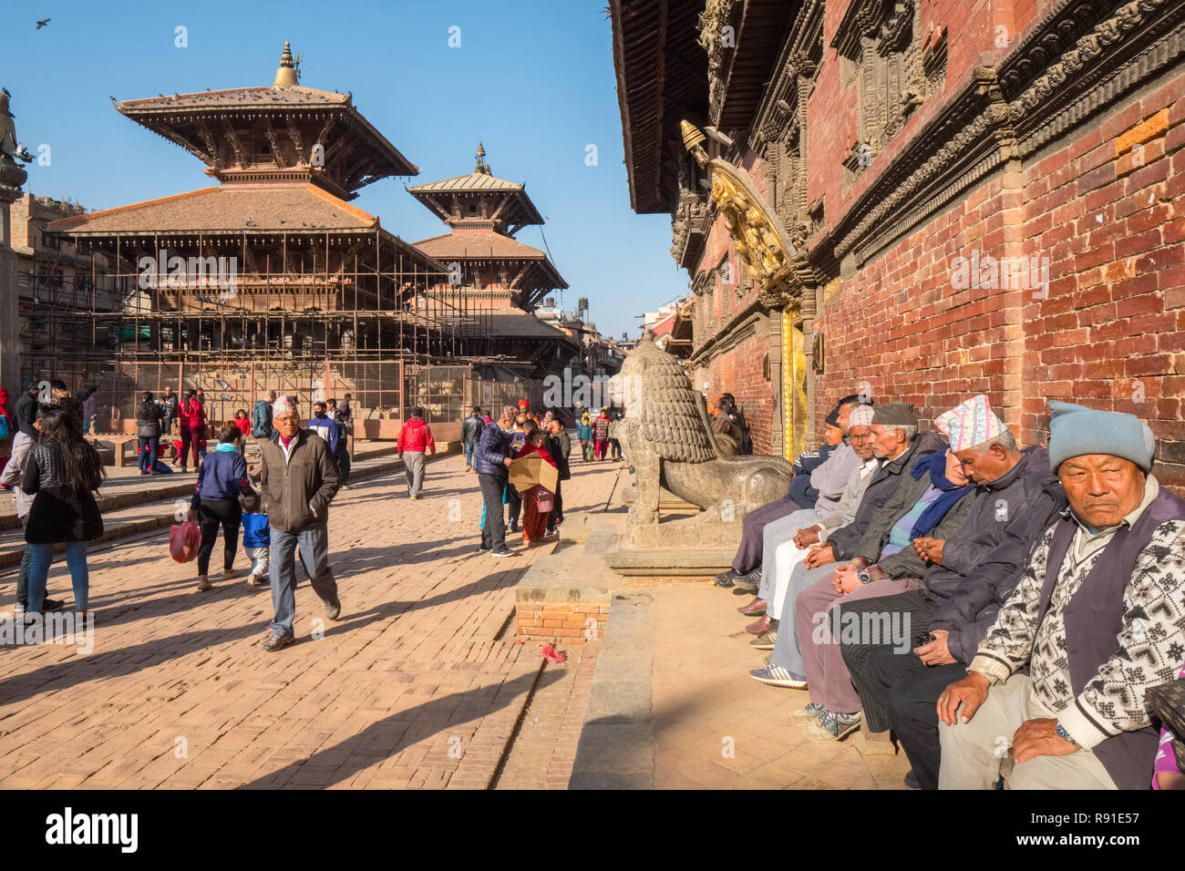Durbar Square in Patan near Kathmandu, Nepal Stock Photo