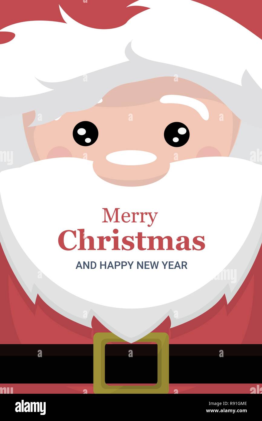 Christmas card brochure with face and body of santa claus Stock Vector  Image & Art - Alamy