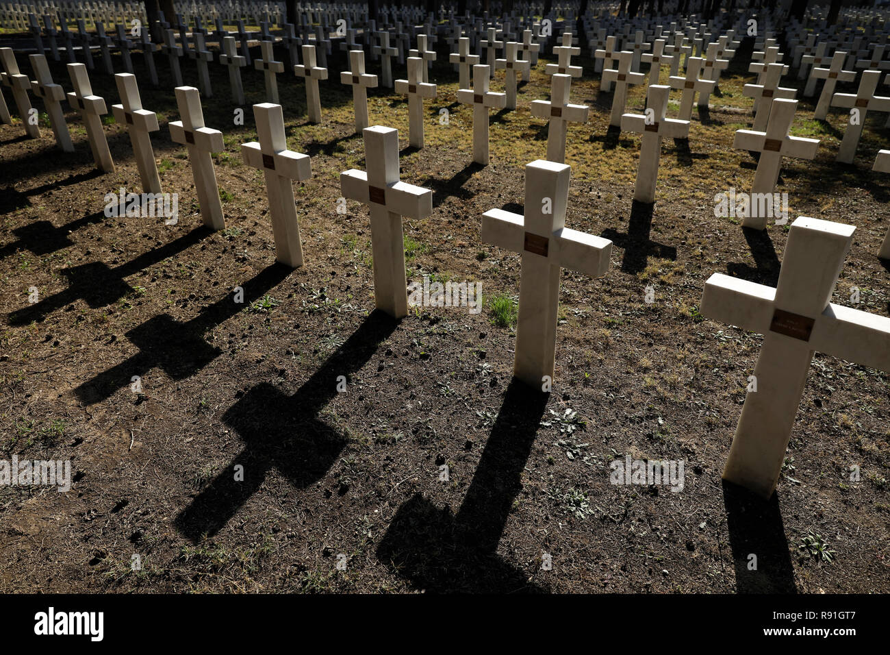 Zeitenlik Allied Cemeteries, Thessaloniki, Greece Stock Photo