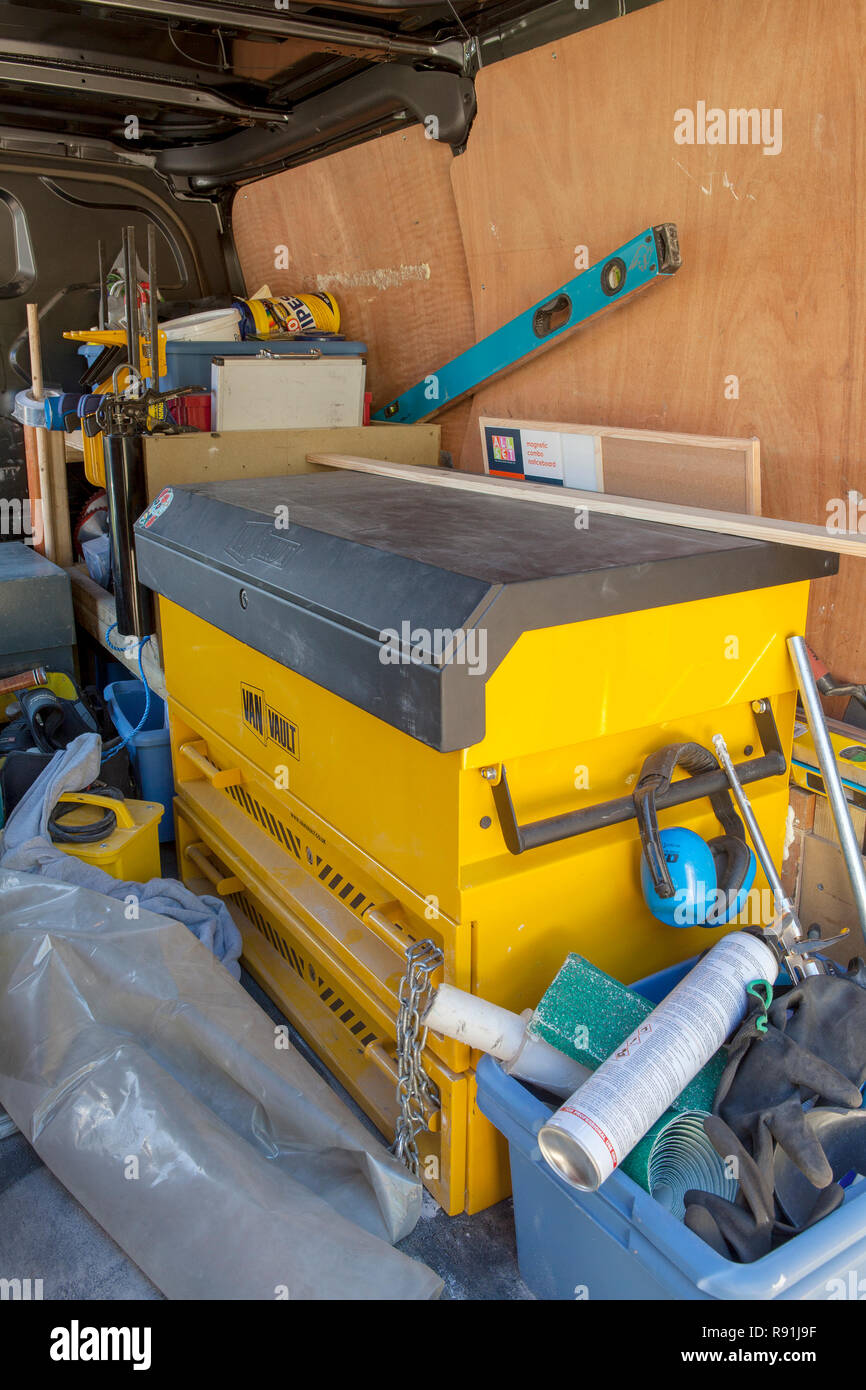 Van Vault in a tradesmans vehicle Stock Photo