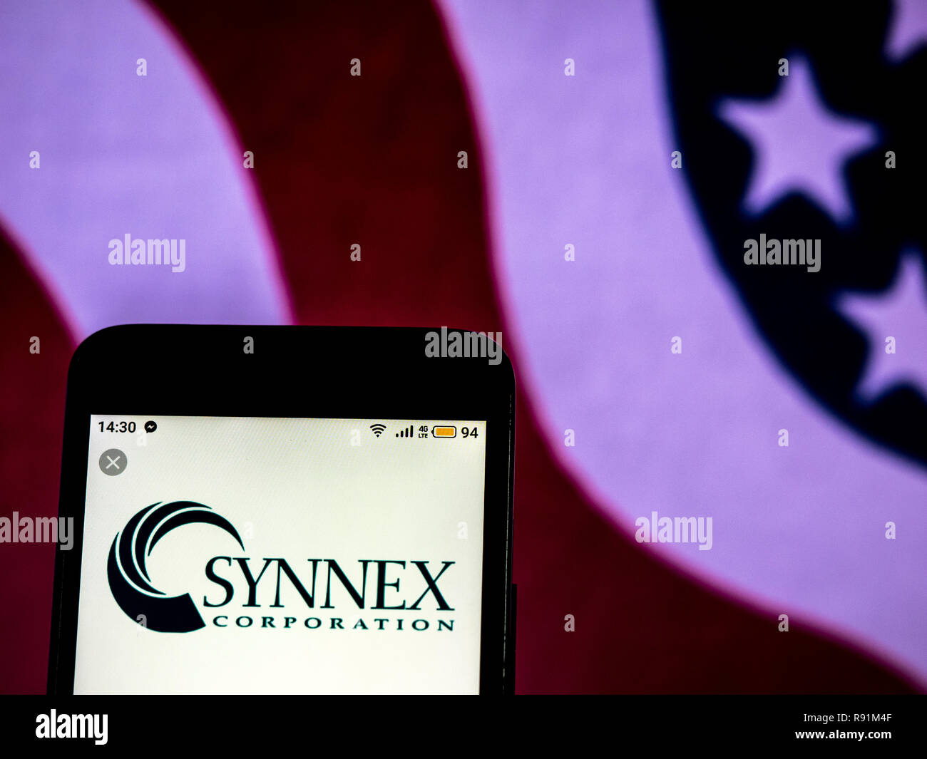 Synnex Supply chain company logo seen displayed on smart phone Stock ...