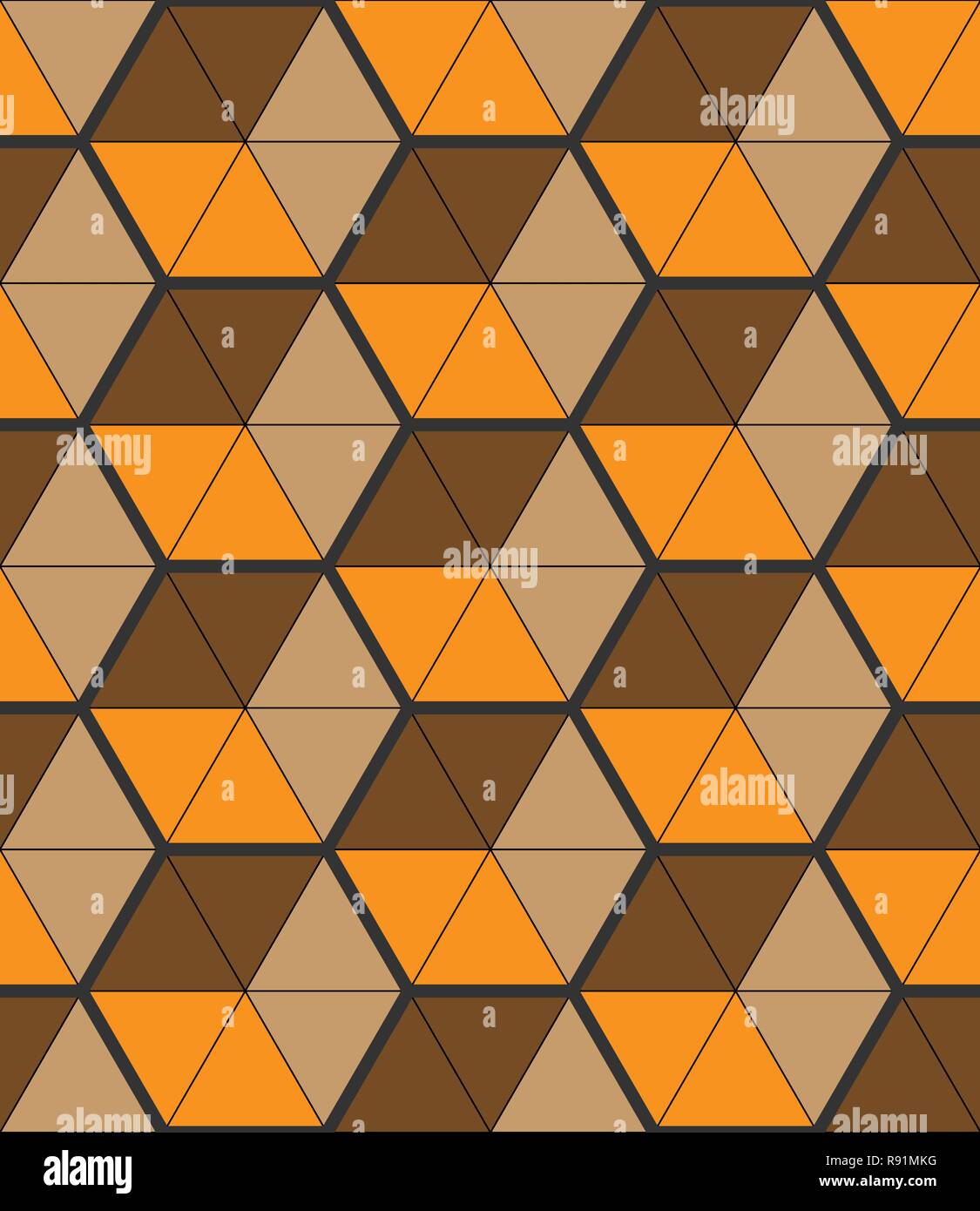 Stylish background with small triangular shapes, hexagonal grid Stock Vector