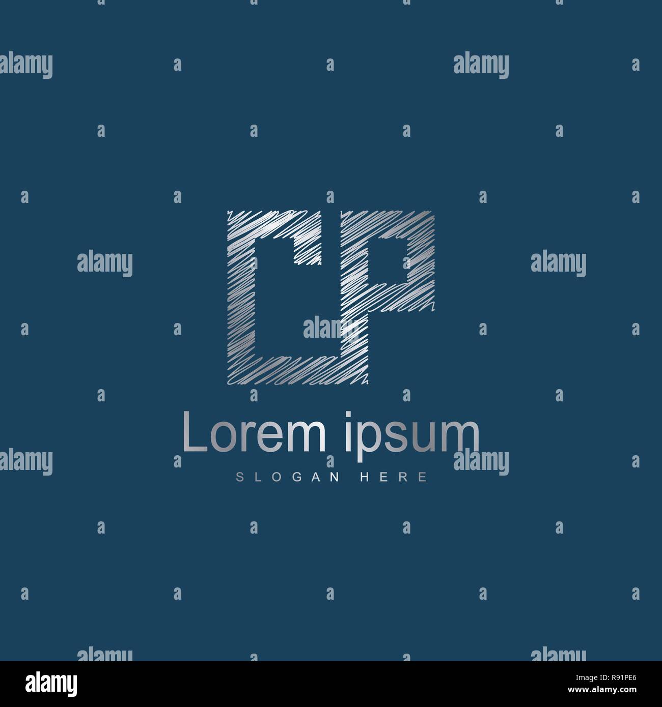 Initial Letter CP logo Template Vector Design Stock Vector Image & Art ...