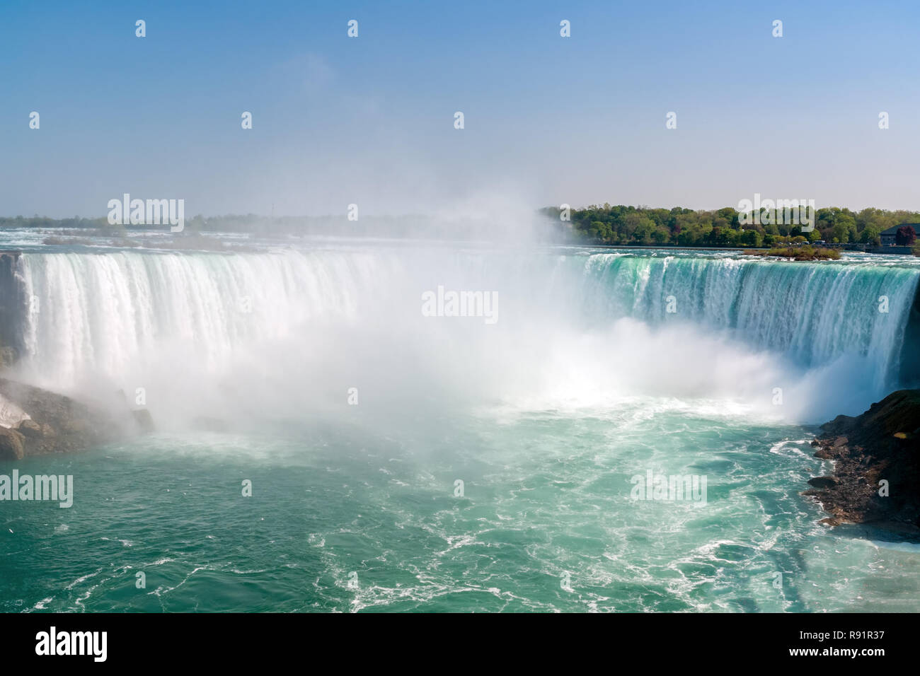 Horseshoe Falls from Niagara Falls - Ontario, Canada Stock Photo