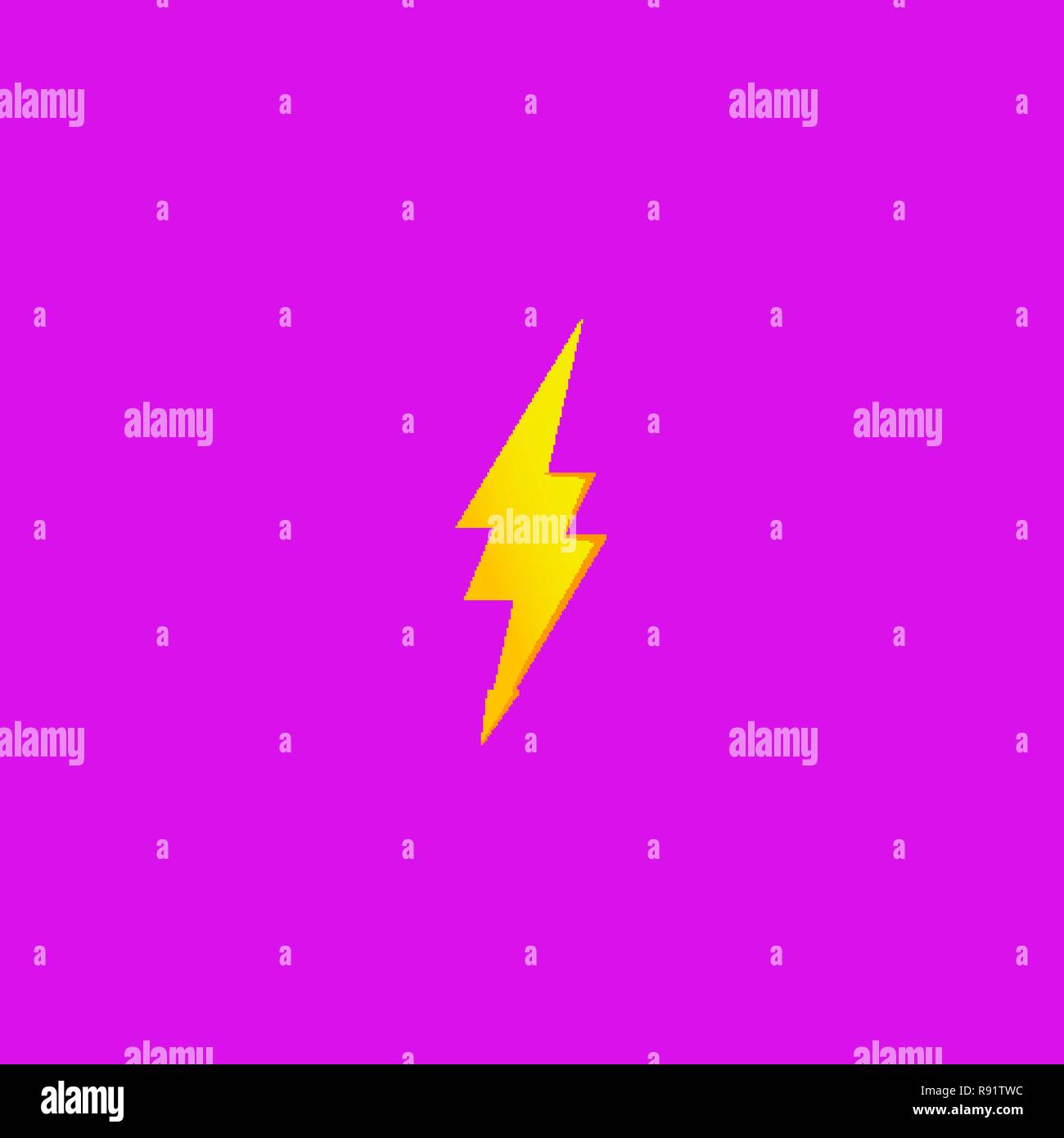 Flash and thunder bolt icon. High voltage and electricity symbol Stock Vector
