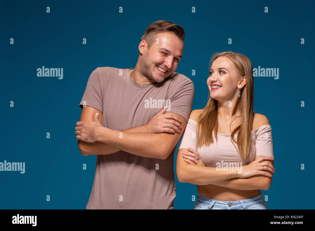 Picture of two friends standing next to each other. They finally ...