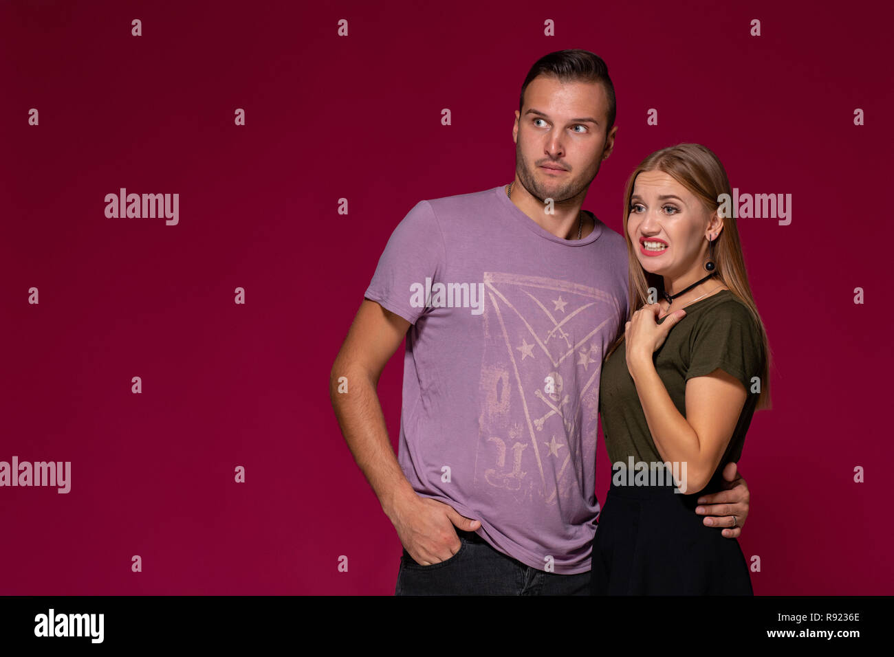 Woman disgusted and husband hires stock photography and images Alamy