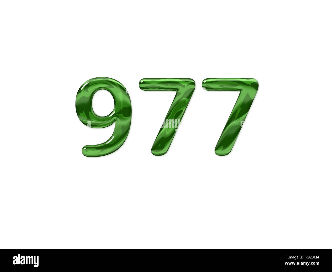 Números en imagen - Página 10 Green-number-977-isolated-white-background-R923M4