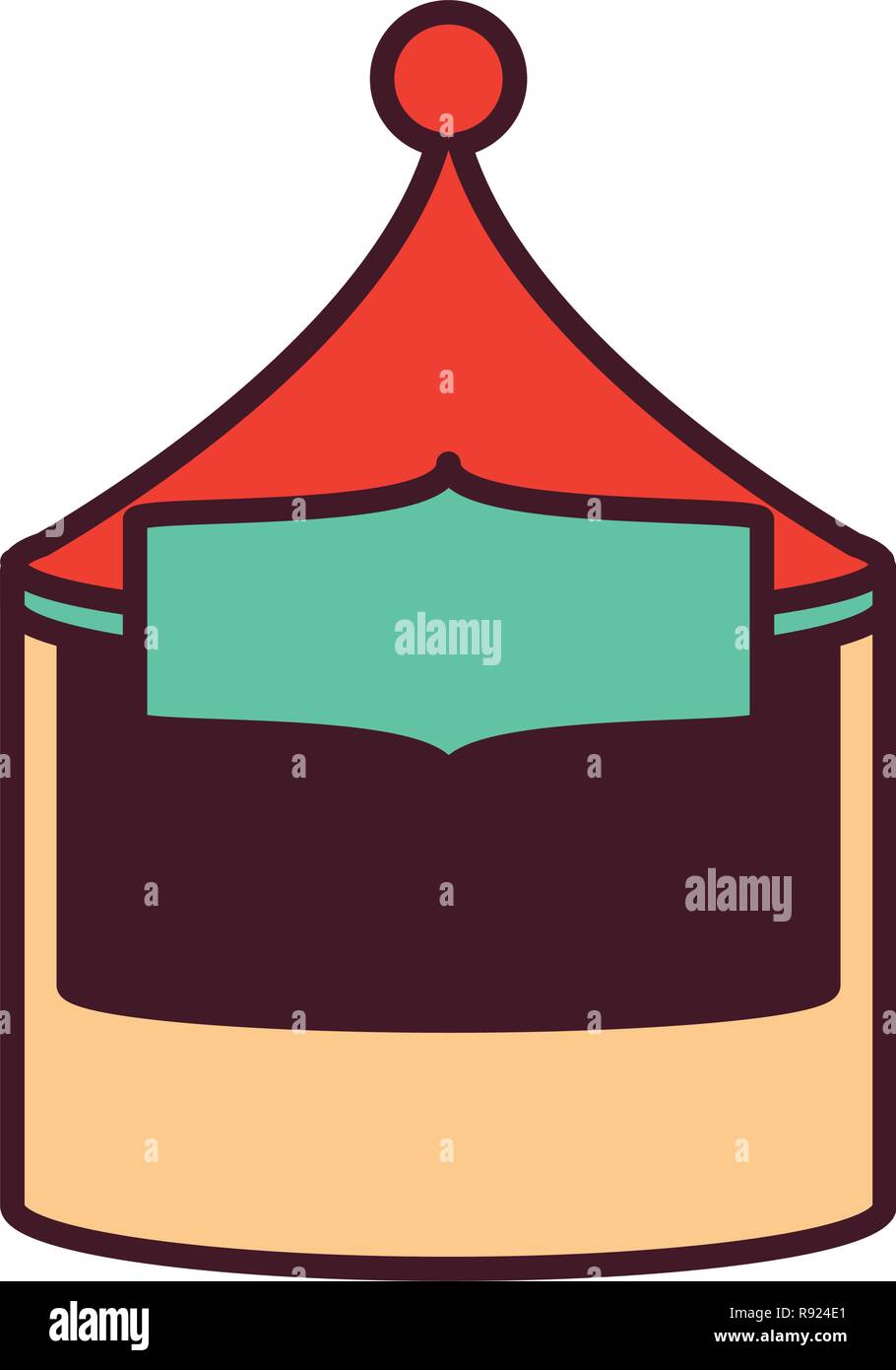 circus tent isolated icon vector illustration design Stock Vector