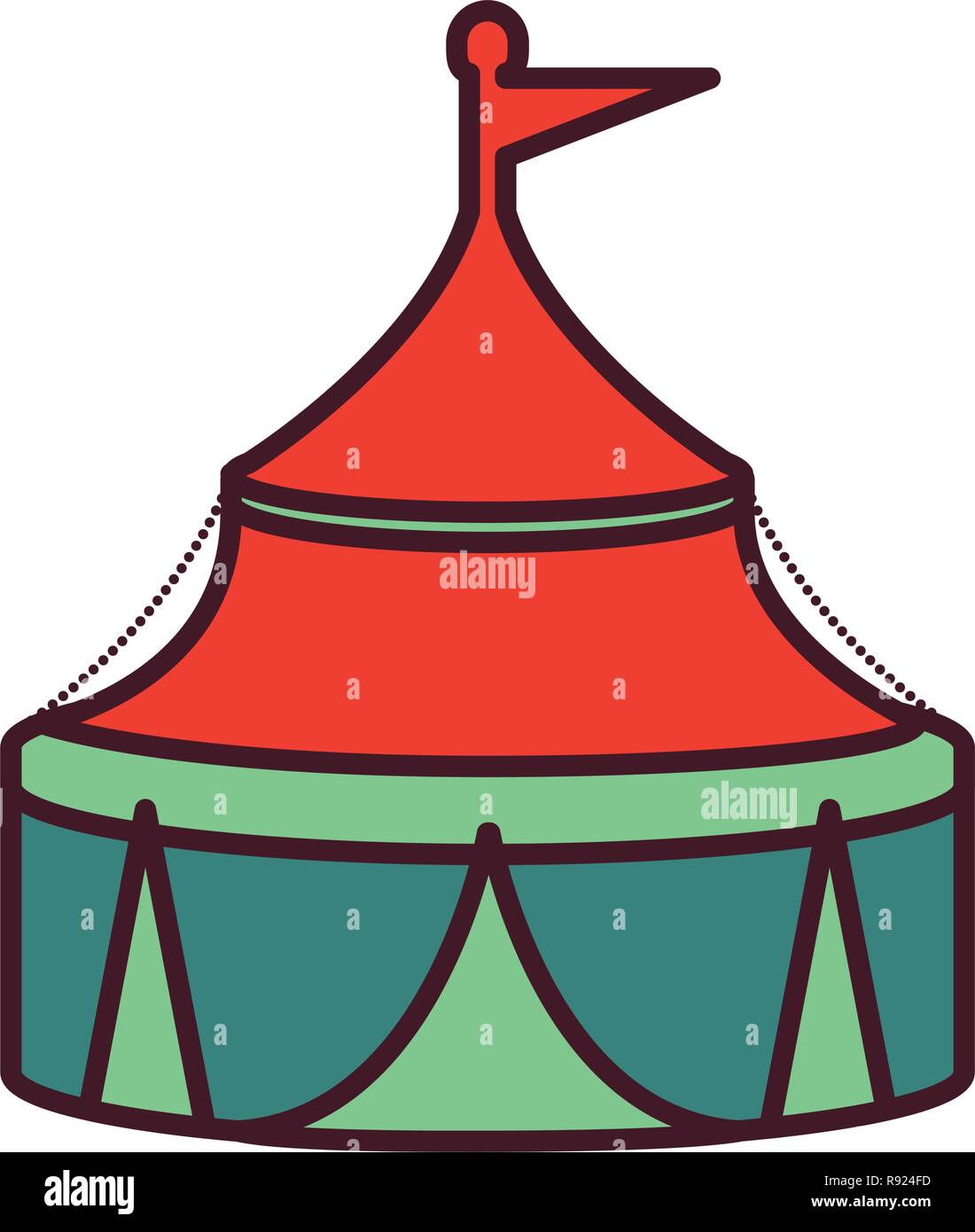 circus tent isolated icon vector illustration design Stock Vector Image ...
