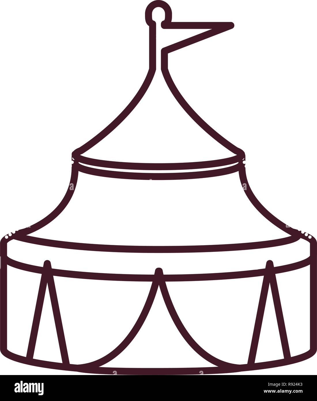 circus tent isolated icon vector illustration design Stock Vector Image ...