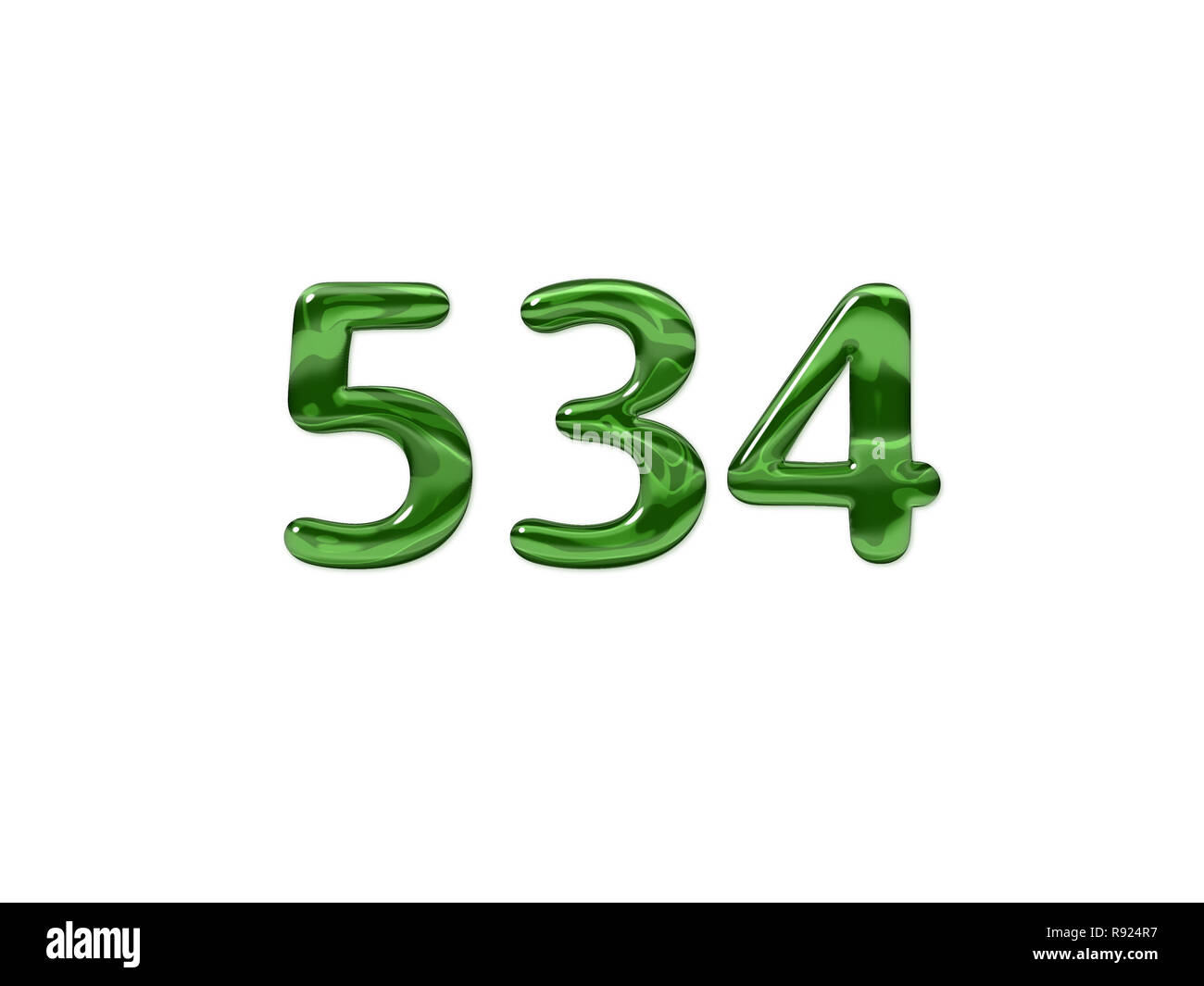 5340 Numbers Green Number 534 isolated white background Stock Photo - Alamy