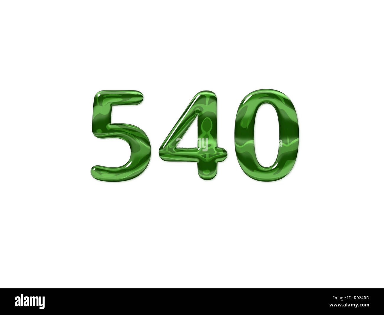 Green Number 540 isolated white background Stock Photo - Alamy