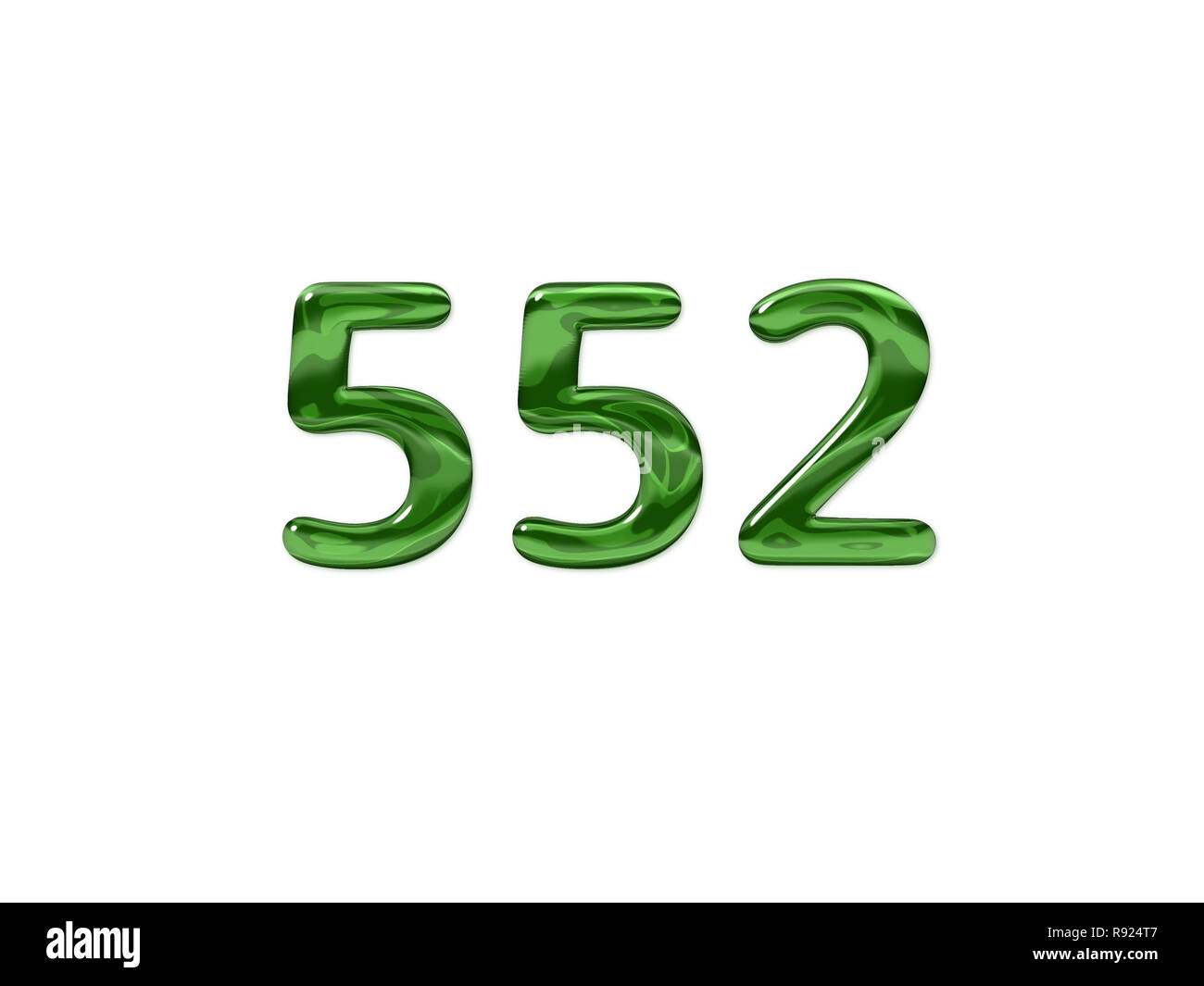 Green Number 552 isolated white background Stock Photo - Alamy