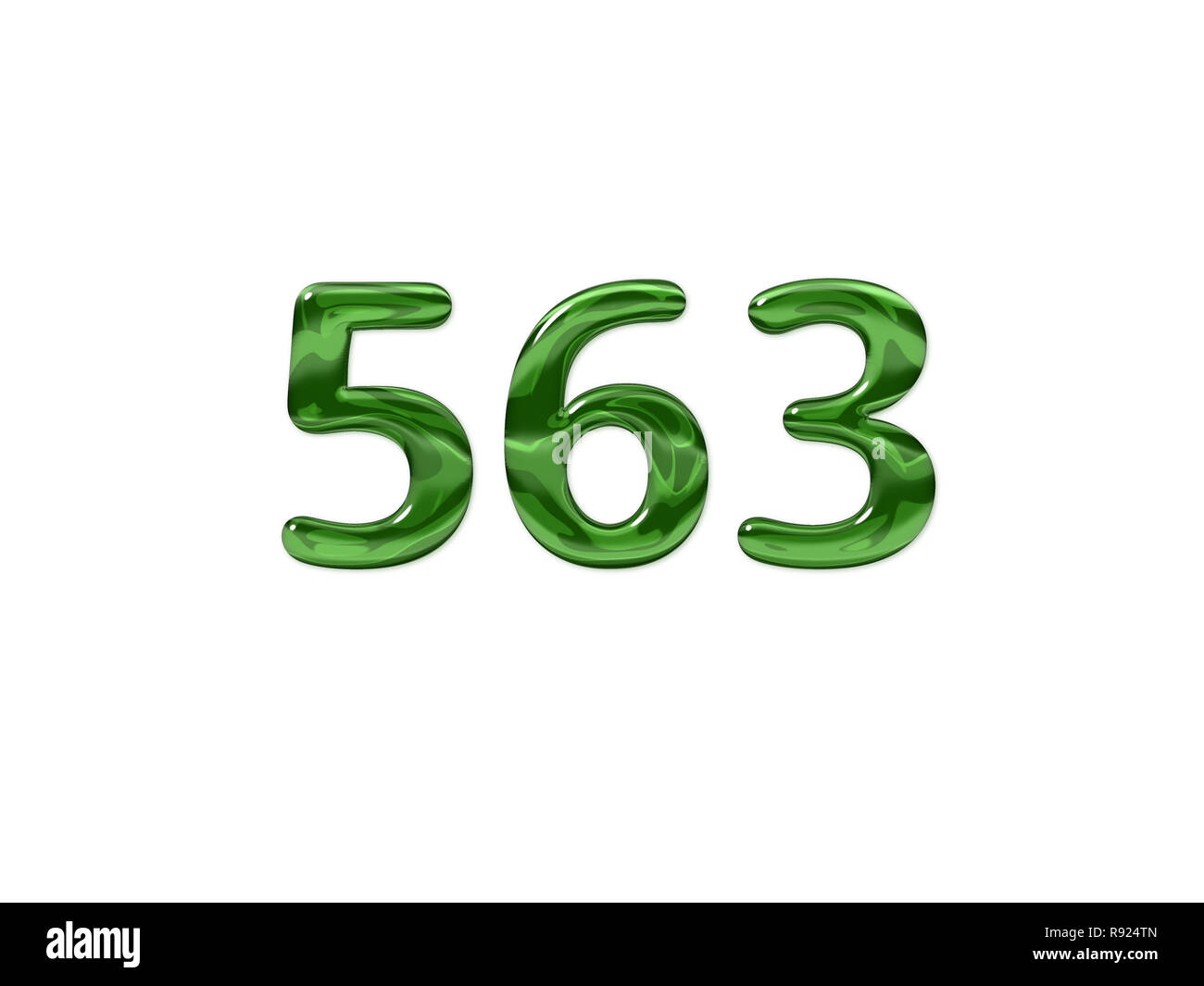 Green Number 563 isolated white background Stock Photo Alamy