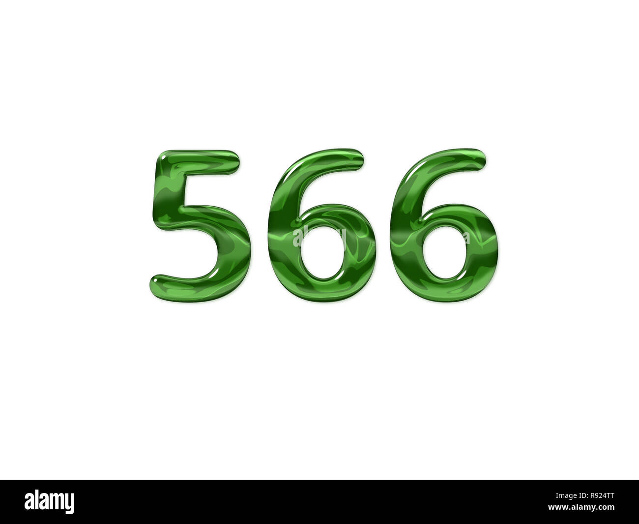 Green Number 566 isolated white background Stock Photo - Alamy