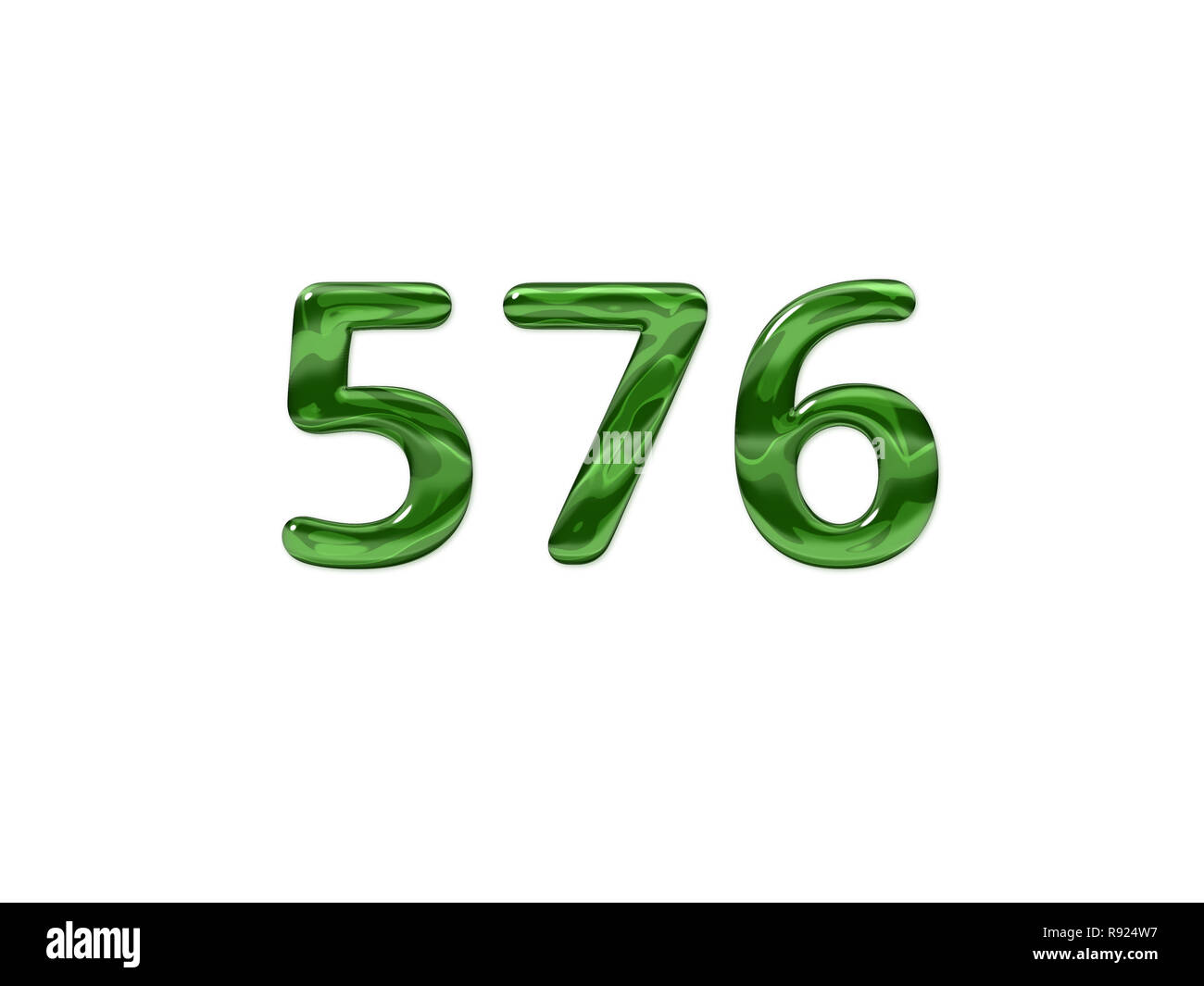 Green Number 576 isolated white background Stock Photo - Alamy