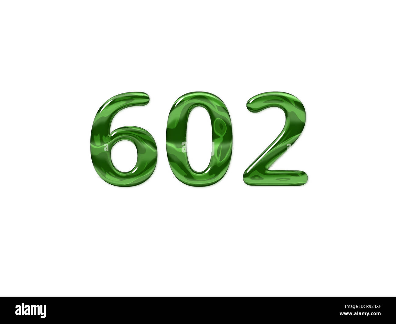 Green Number 602 isolated white background Stock Photo Alamy