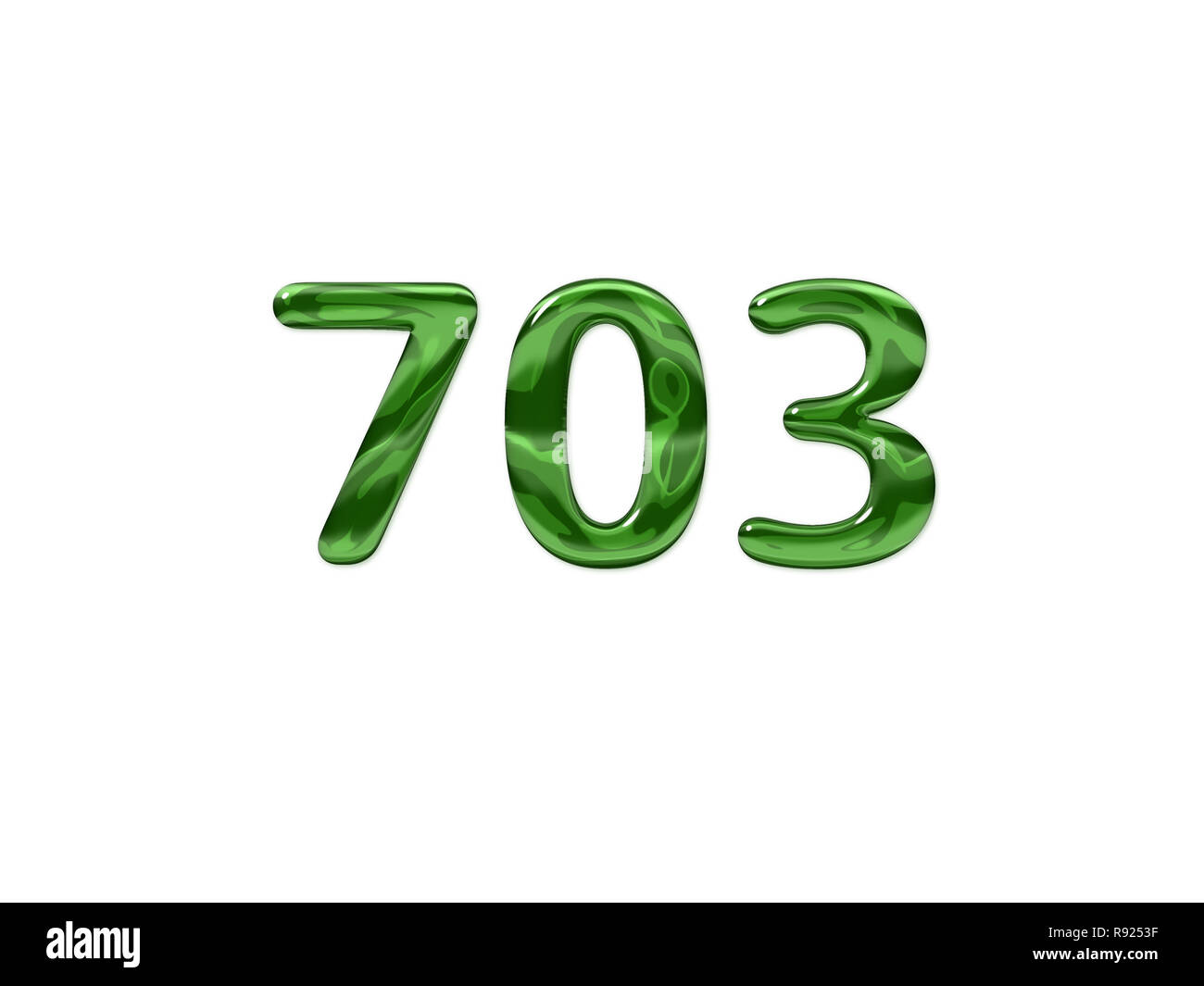 Green Number 703 isolated white background Stock Photo Alamy