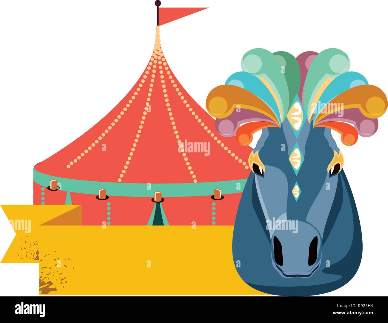 Horse head performer Stock Vector Images Alamy