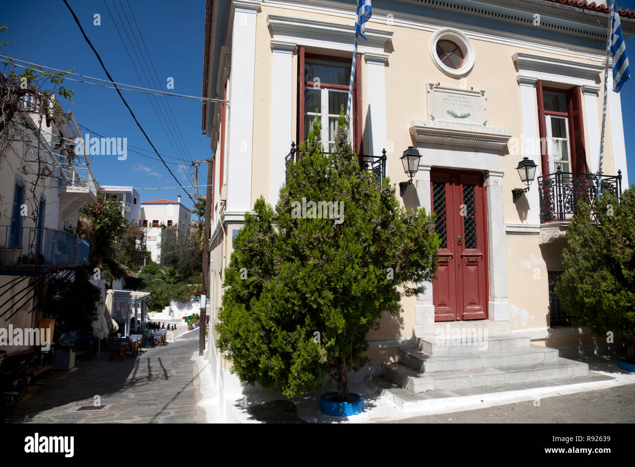 former town hall now school of music ioulidha kea cyclades greece Stock Photo