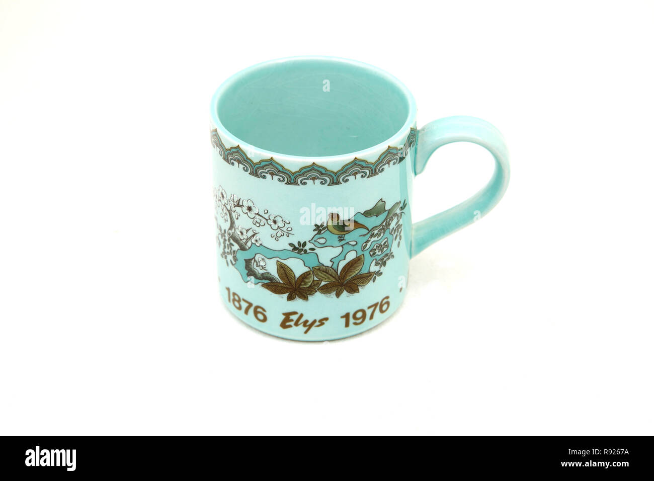 Vintage Ironstone Mug Commemorating the Centenary of Elys 1876 - 1976 Calyx Ware Adams Chusan Stock Photo