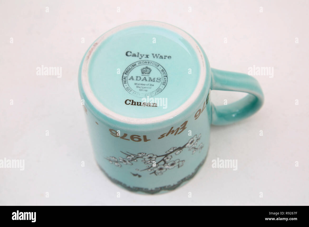 Vintage Ironstone Mug Commemorating the Centenary of Elys 1876 - 1976 Calyx Ware Adams Chusan Stock Photo