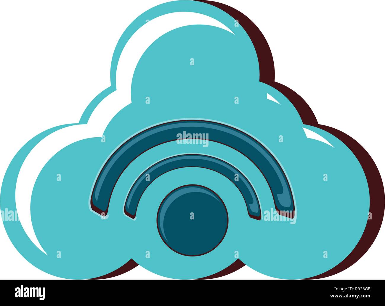 cloud computing with signal wifi vector illustration design Stock ...