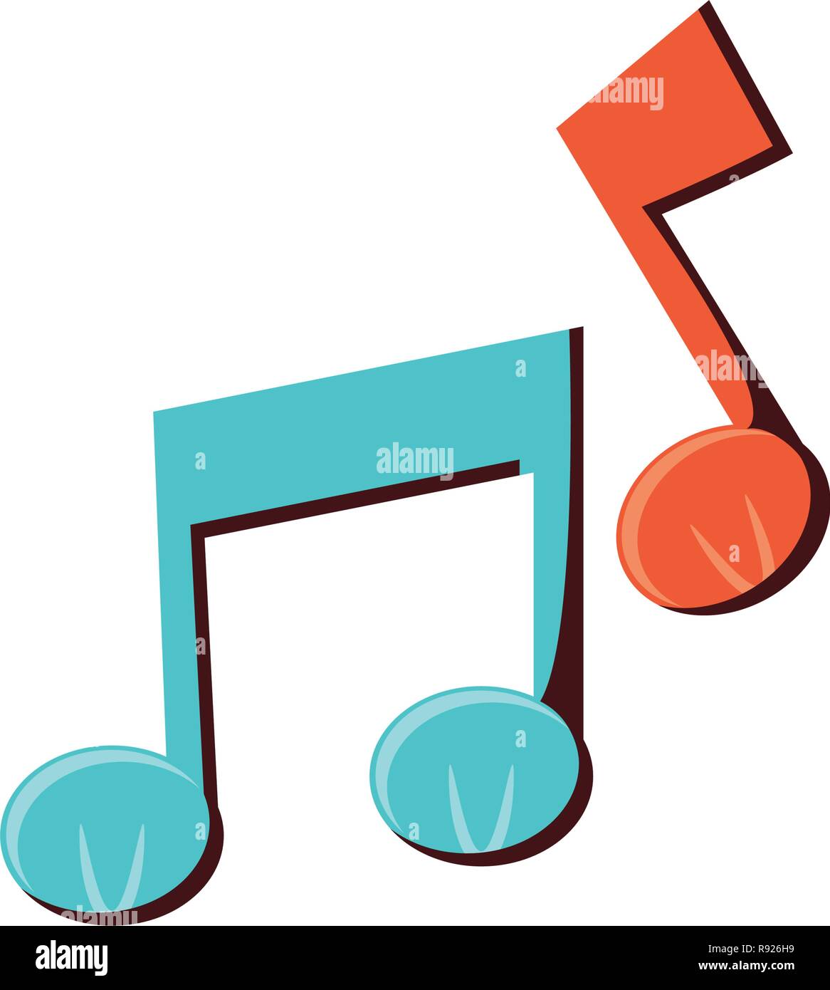 music notes isolated icon vector illustration design Stock Vector Image ...