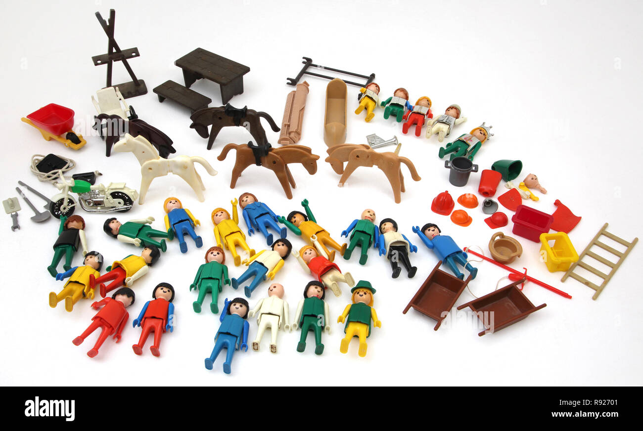 A Collection of Vintage 1970's Playmobil Toys Stock Photo - Alamy