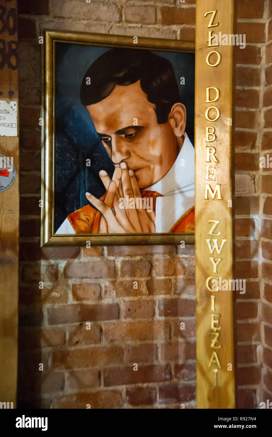 Monument of Blessed Priest Jerzy Popieluszko who was kidnapped and