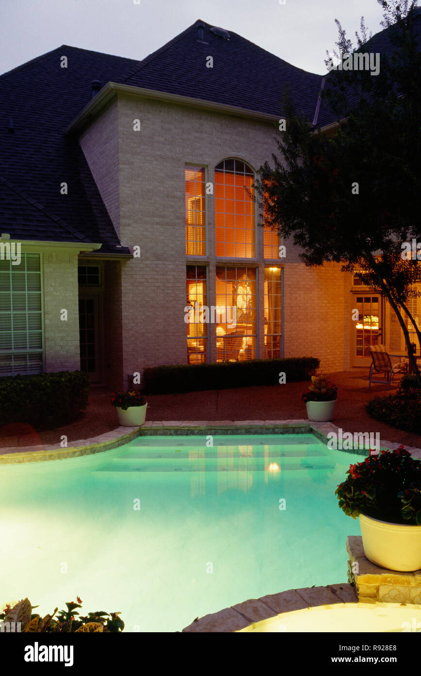 Picture of Family private swimming pool hi-res stock photography and images - Alamy