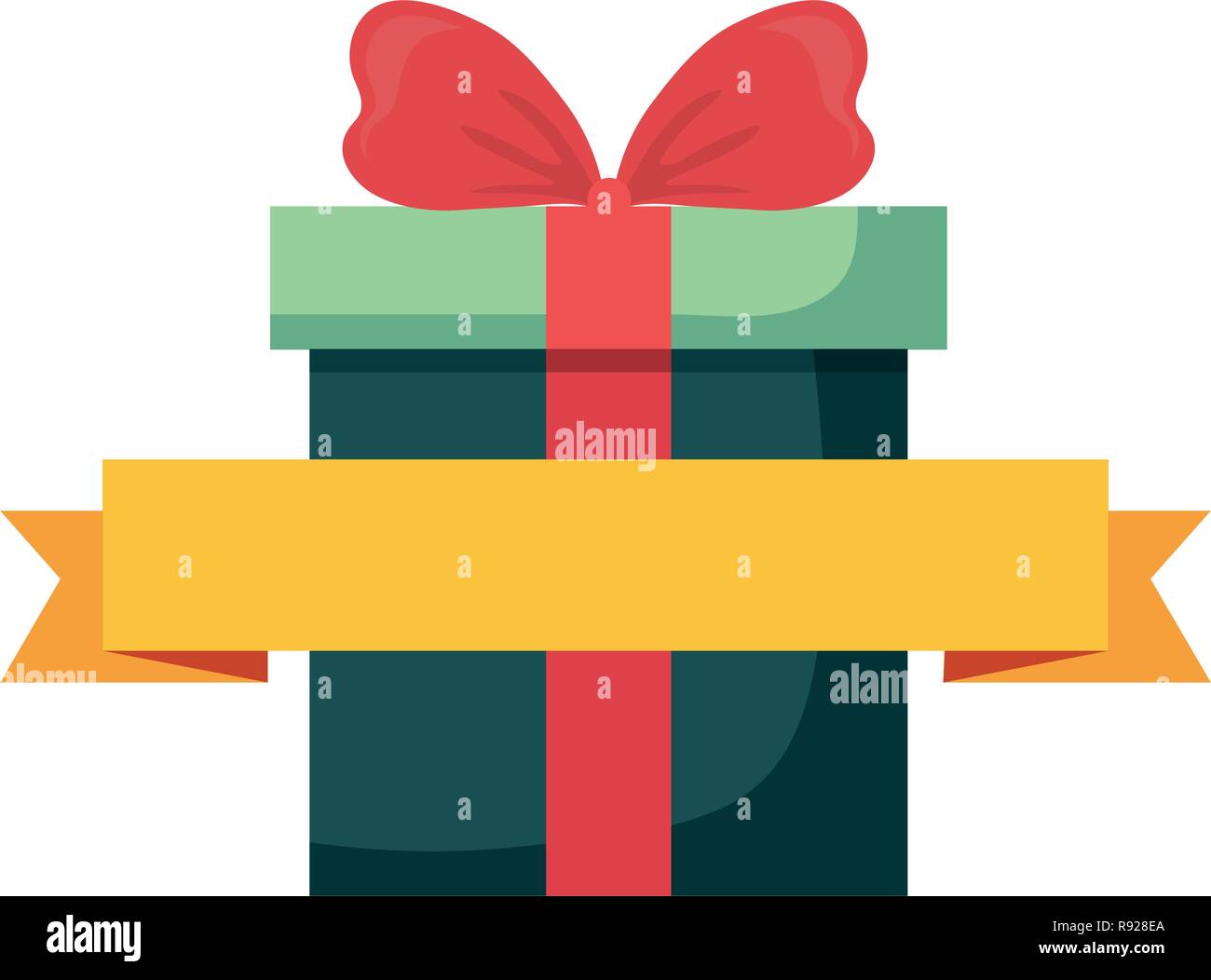 online shopping gift box ribbon vector illustration Stock Vector Image ...