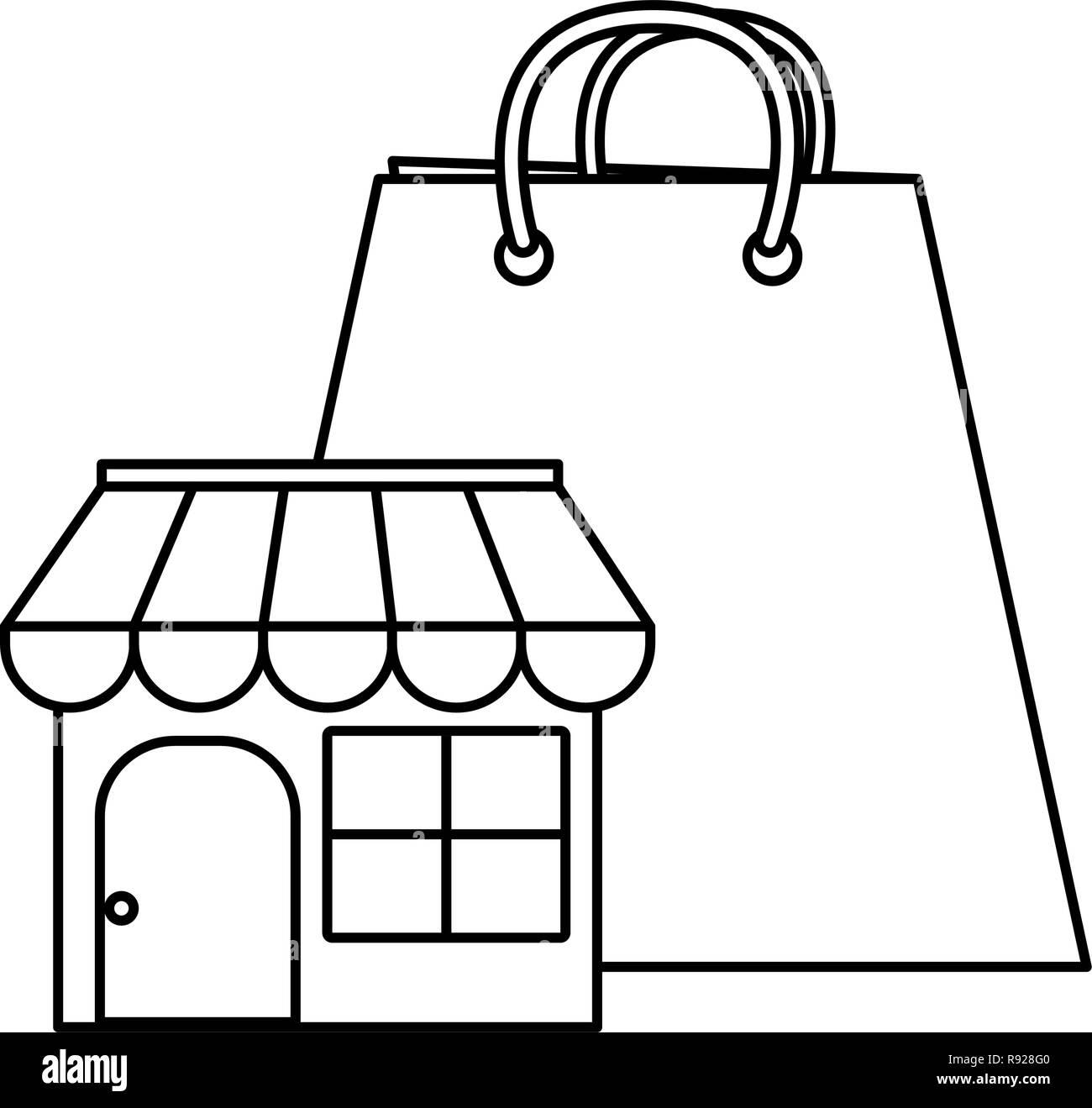 online shopping bag market commerce vector illustration Stock Vector ...