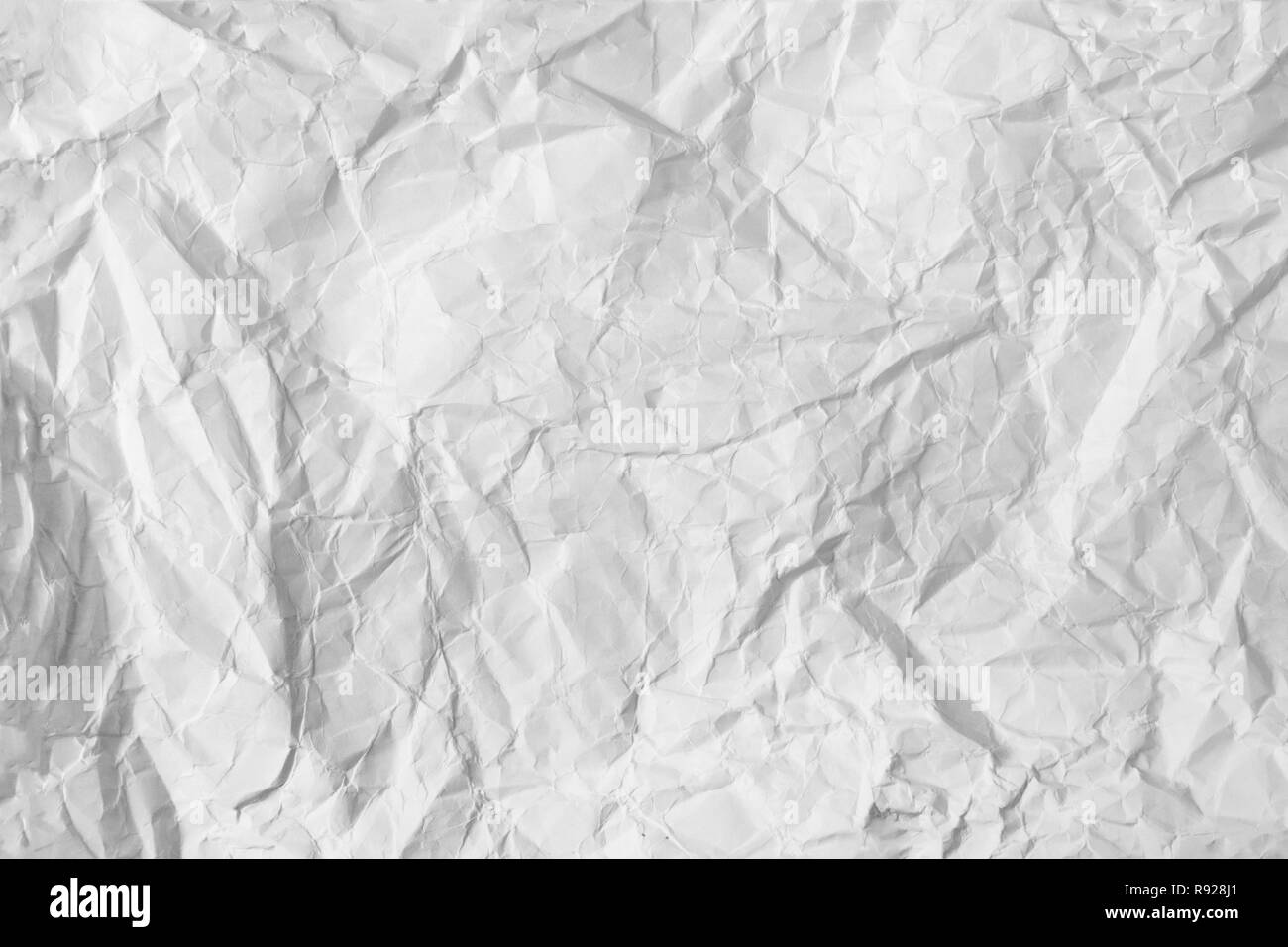 Paper texture. Gray paper sheet. White paper background blank creased  crumpled posters placard grunge textures surface backdrop flat lay, top  view Stock Photo