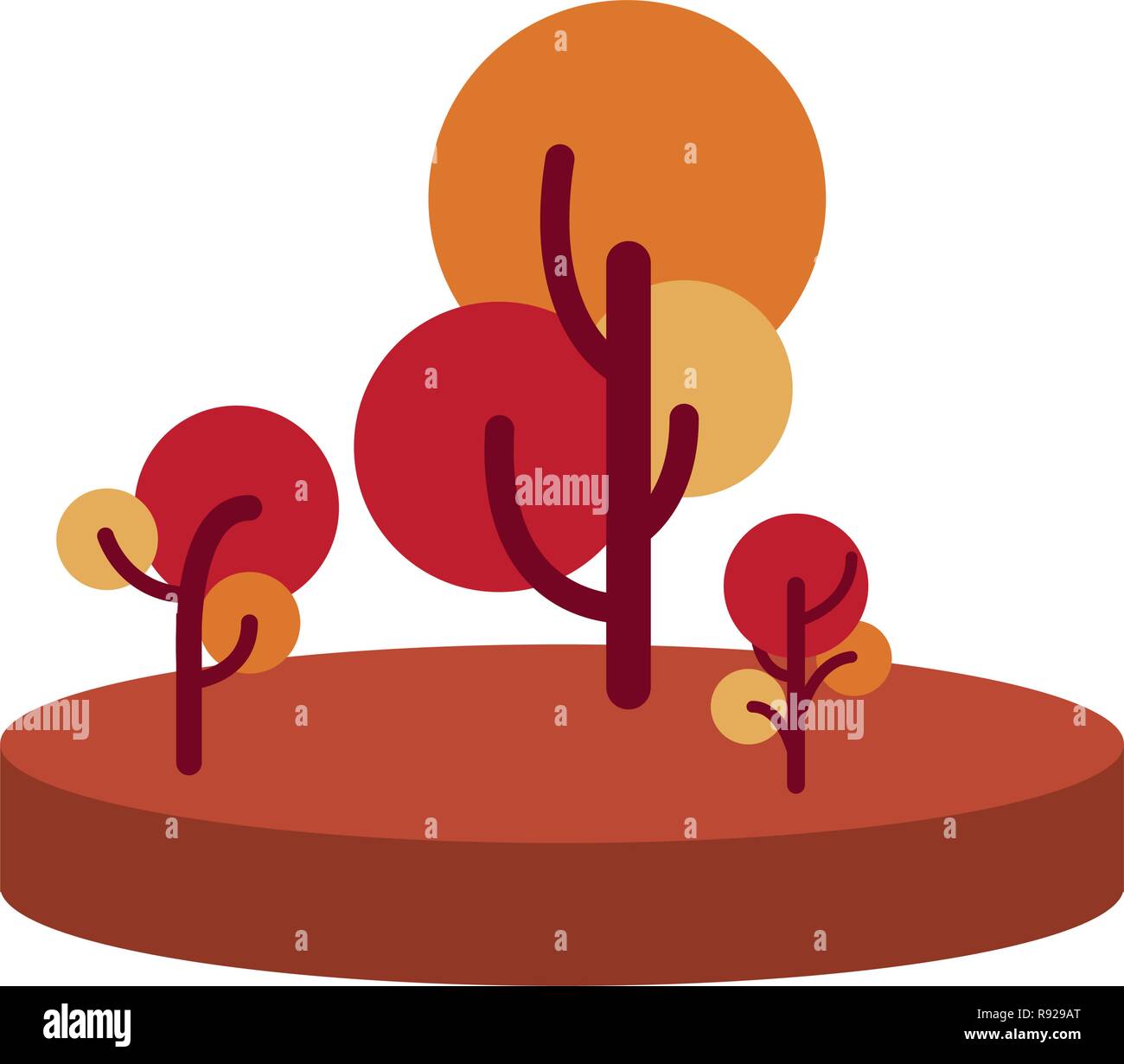 outdoors trees forest on white background vector illustration Stock ...