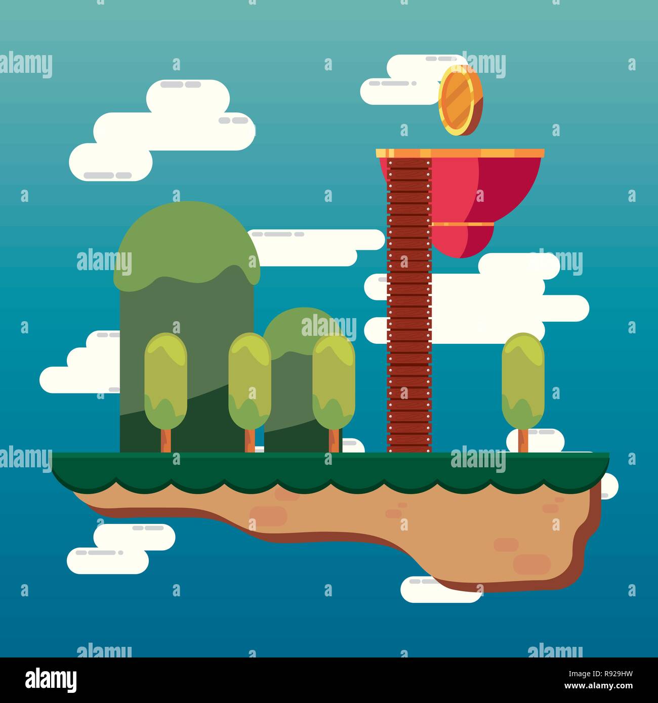 video game world catch coin level vector illustration Stock Vector Image & Art Alamy