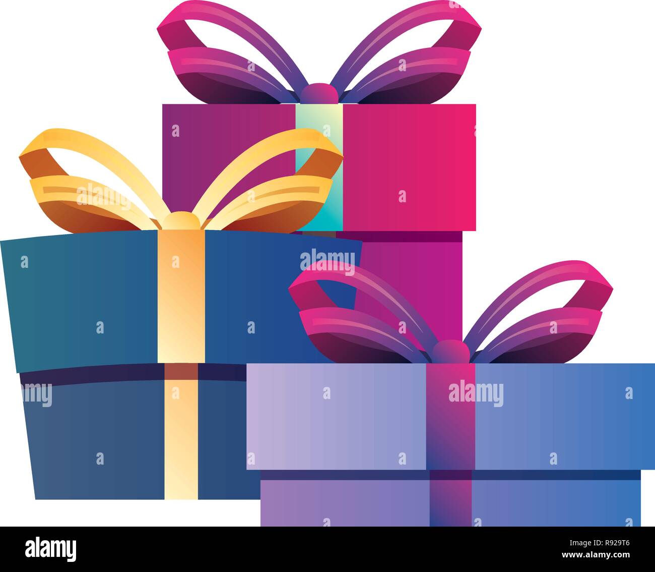 Wrapped Box Vector wrapped gift boxes party celebration vector illustration Stock Vector ...