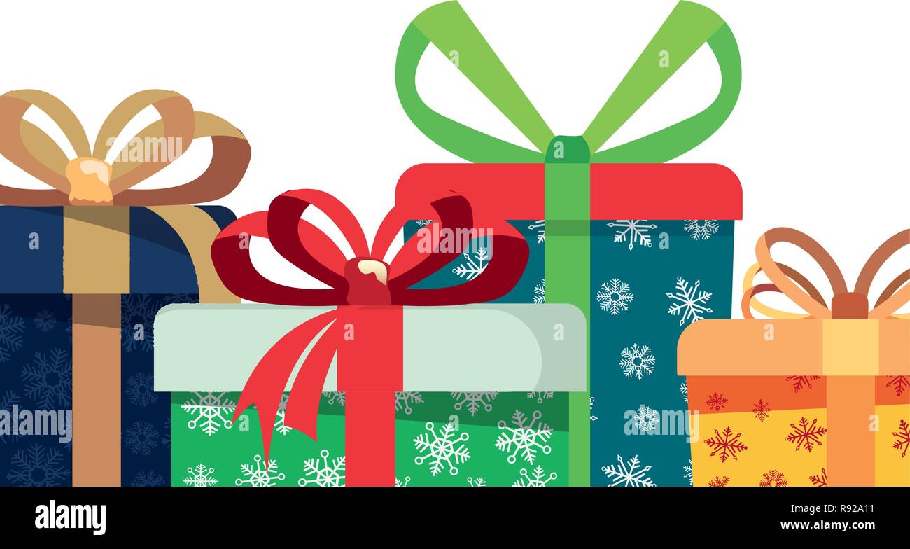 Wrapped Box Vector wrapped gift boxes party celebration vector illustration Stock Vector ...