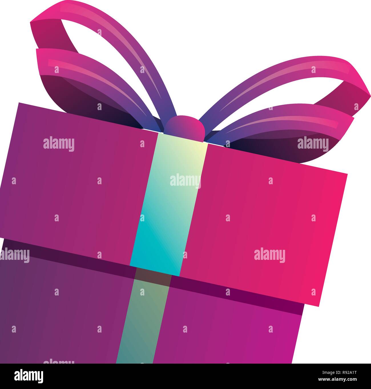 Wrapped Party wrapped party celebration gift box vector illustration Stock Vector ...