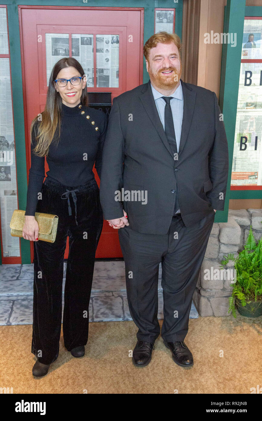 New York, USA. 17th Dec, 2018. Actor Happy Anderson and wife Meg Griffiths attend the Netflix special screening of 'Bird Box' at Alice Tully Hall in New York City on December 17, 2018. Credit: Jeremy Burke/Alamy Live News Stock Photo