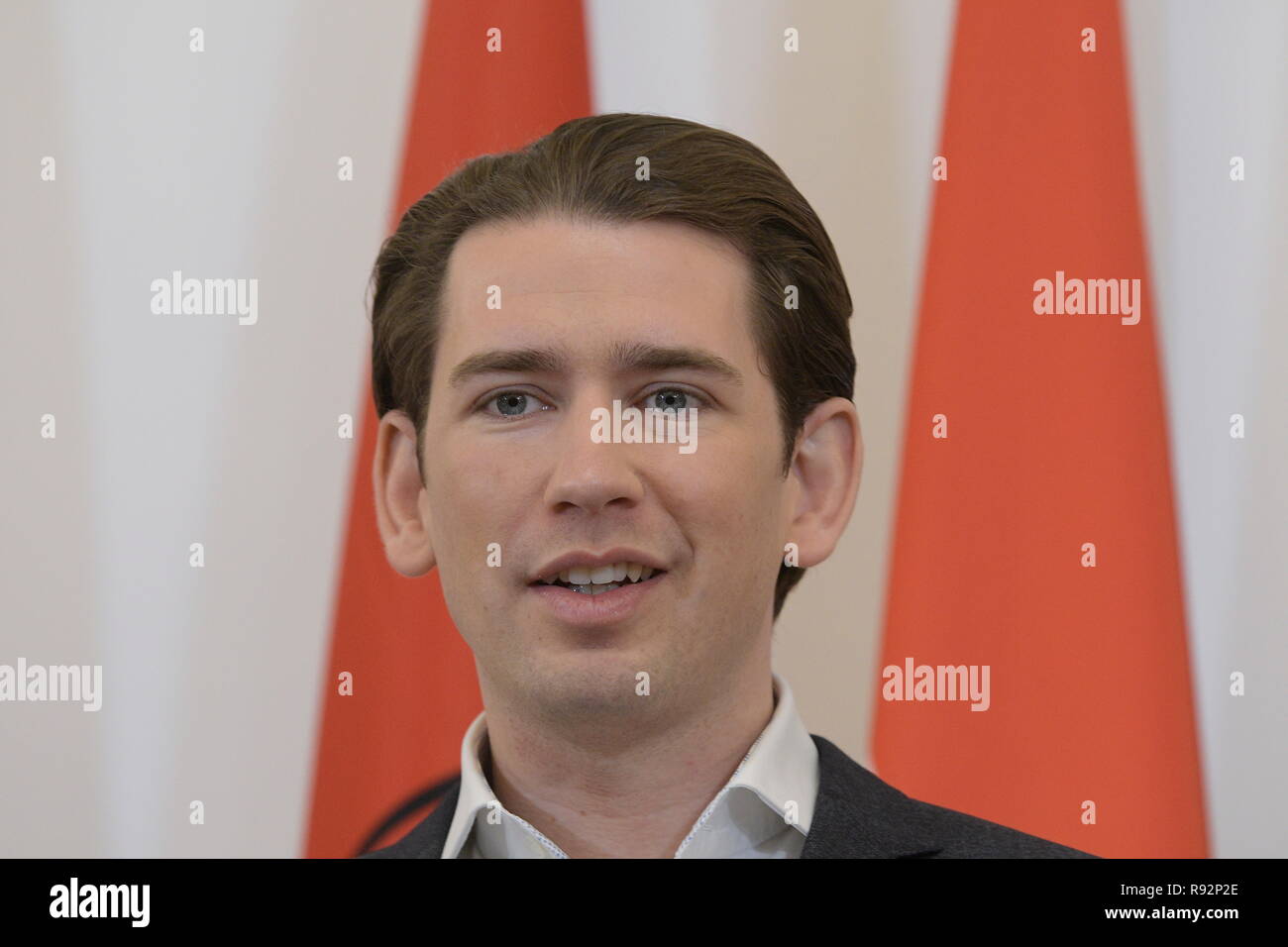 Vienna, Austria. 19 December 2018. Council of Ministers and press lobby in the Federal Chancellery. Picture shows Chancellor of the Republic of Austria, Sebastian Kurz. Credit: Franz Perc / Alamy Live News Stock Photo